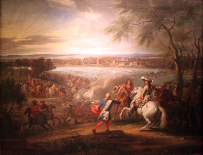 Louis XIV, roi de France, traverse le Rhin à Lobith le 12 juin 1672 - Adam Frans van der Meulen